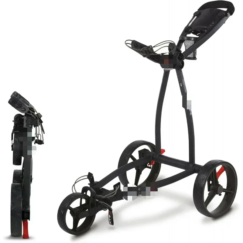 

YY2Big Max Blade IP Golf Push Cart: 3-Wheel Folding,Ultra Lightweight,Flat-Fold Technology,Durable Minimalist Design,Smart Organ
