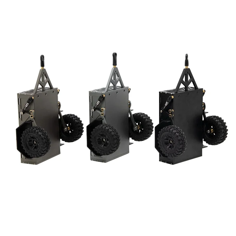 DELAM-金属トレーラーカーゴキャリア装飾トラクサス TRX4M 軸 SCX24 1/18 1/24 RC クローラー車 DIY パーツ