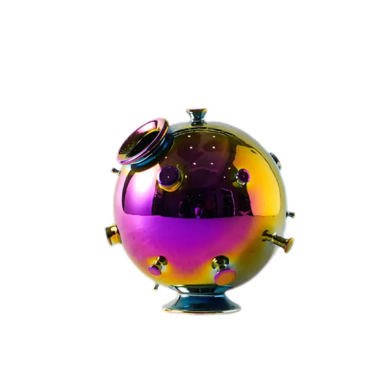 

Light luxury ceramic round porous flower ornament