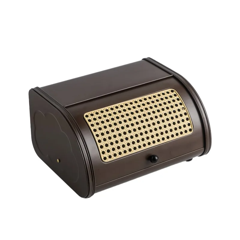 

Коробка для хранения косметики в стиле ретро, плетеная, для дома, гостиной, многофункциональная, для хранения украшений и косметики