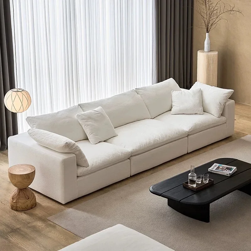 Modern Luxury Living Room Sofa Sectional Set Rectangle 2 3 Seater Velvet Compression Boneless Modular Recliner Villa Warehouse