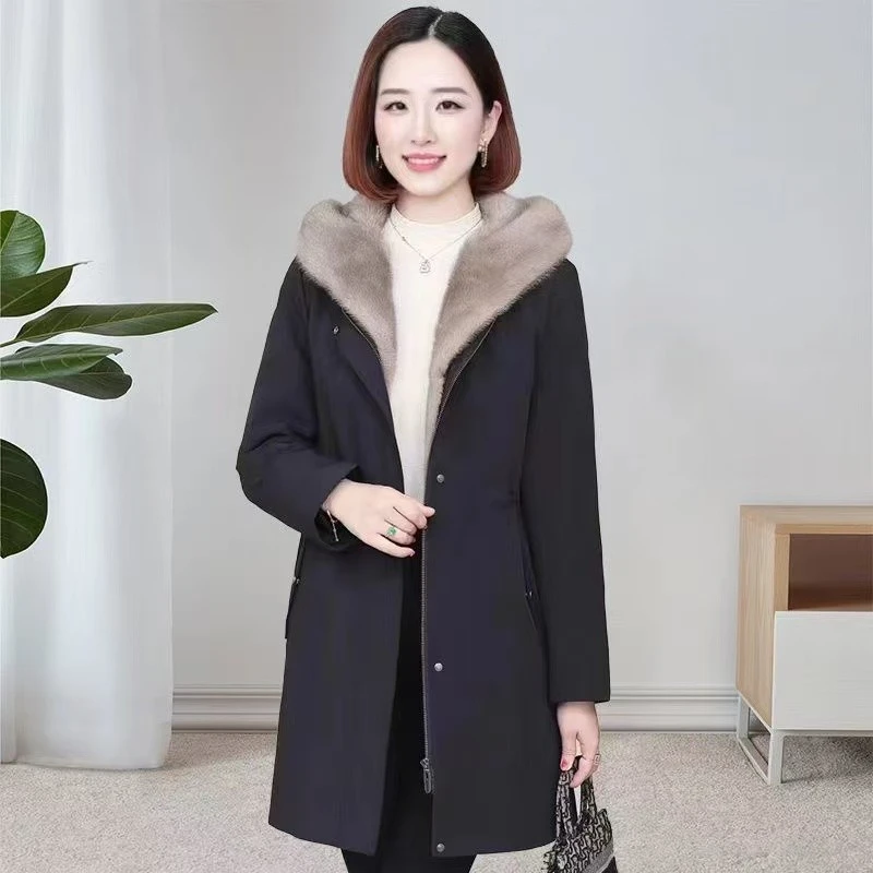 

Winter Parka Women Jacket Clothes Long Coat Collar fur Jacket Thick Warm Snow Wear Fashion Parka