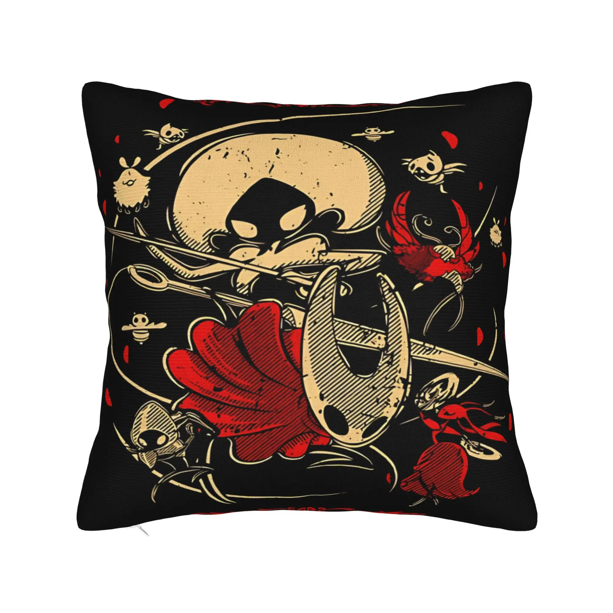 Hollow Knight Silksong Retro Pillow Case  Novelty Pillow Cover Comfy Pillowcases For Living Room Sofa