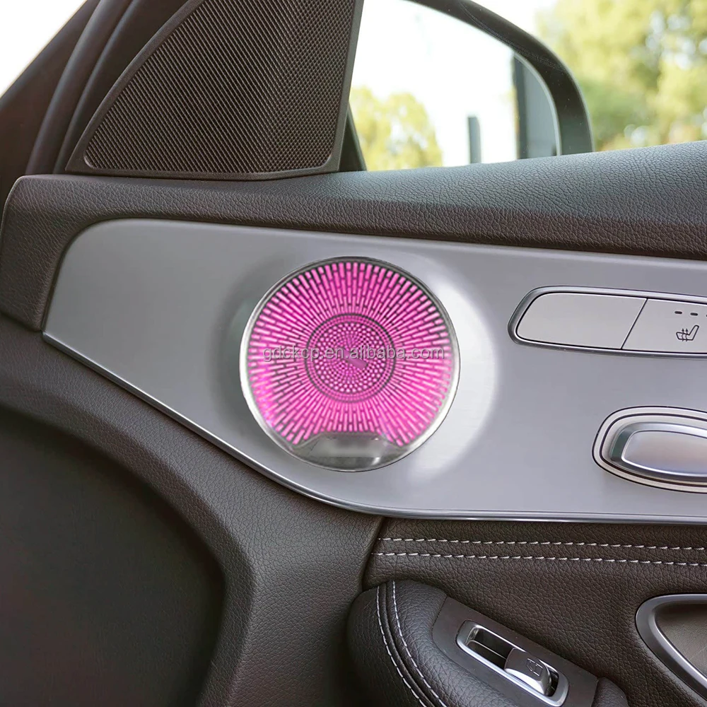High Quality Luxury W213 Car Midrange Speaker Cover Ambient Light for Mercedes Benz E-Class 2016-2023 LED Horn Atmosphere Light view 3