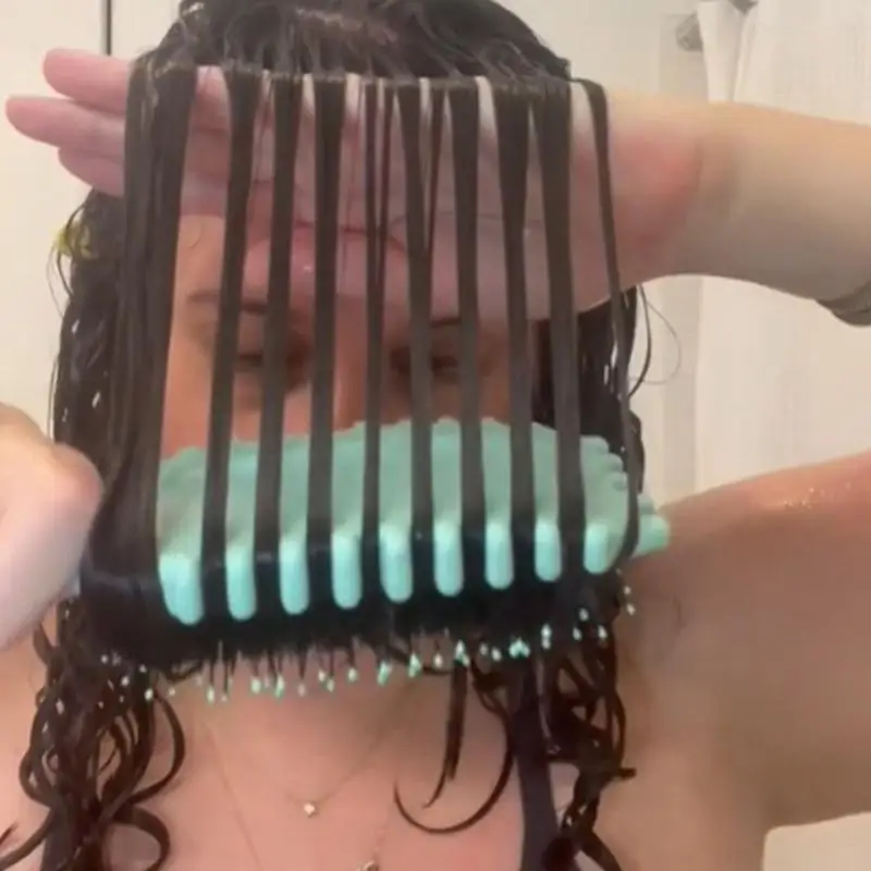 فروة الرأس وفك تشابك الشعر مجعد تدليك فروة الرأس مشط الشعر وسادة هوائية مشط شعيرات طبيعية أدوات تصفيف الشعر أدوات الحلاق #4