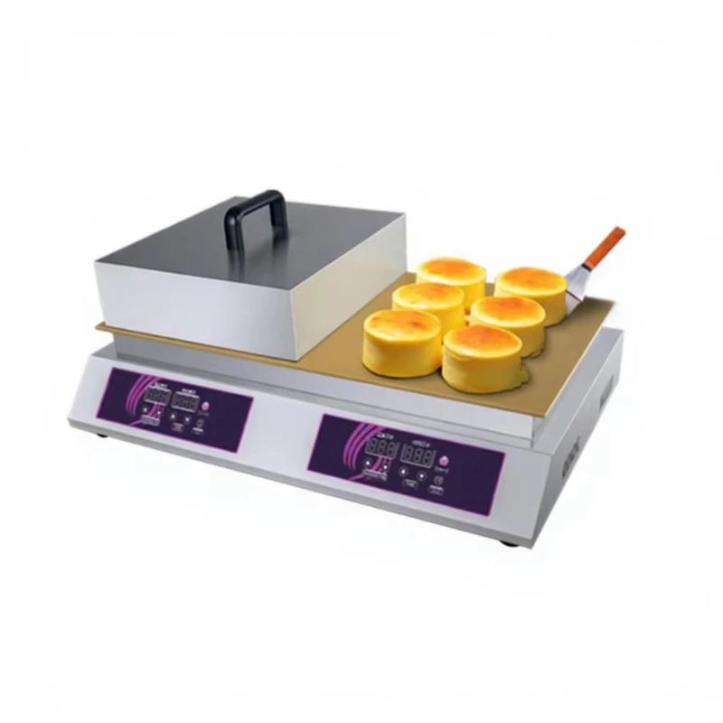 Bakery Souffle Pancake Machine Digital Snacking Machine Double Head Souffle Making Machine
