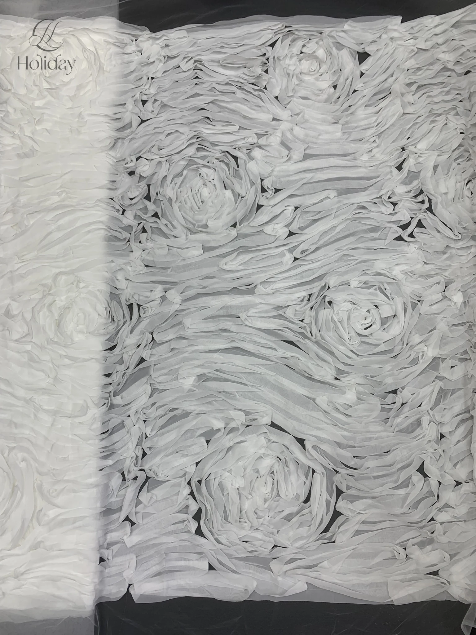 Luxurious New Chiffon: Intricate Layered Texture for High - end Use，with Delicate Floral Texture: