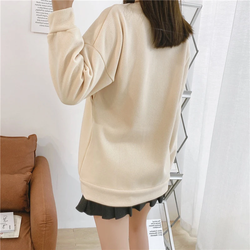 Maternity Spring Autumn Sweatshirt Pullover Left And Right Side Openings Breastfeeding Character Nursing Print Sweaters Clothes