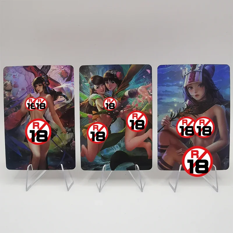 9PCS/Set Sexy Anime Girl Cards Legends of The Three Kingdoms Diao Chan Xiaoqiao Zhenji Game Collection Cards Christmas Gift Toys