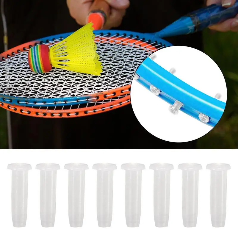 

Badminton Grommets 100X Racquet Grommets Transparent White Nylon Eyelet Protective Tube Stringing Tools For String Maintenance