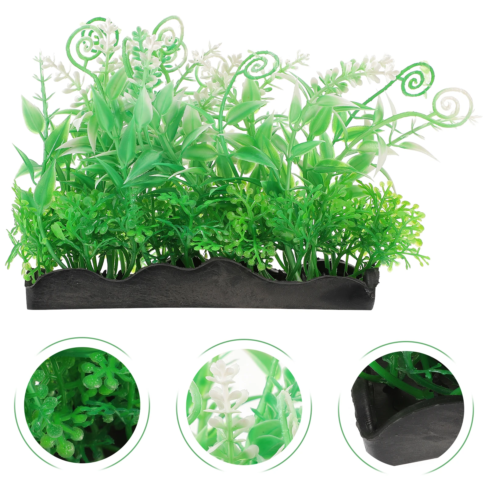 

3pcs Green Plastic Aquarium Plants Decor Artificial Fish Tank Accessories Realistic Nonfade Water Decorations Pet Supplies