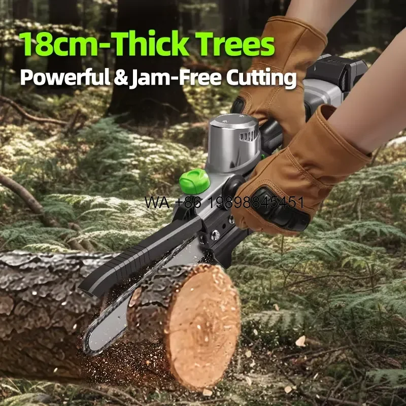Wmwmnu for SUCA SC-5807 10 Inch Chainsaw Professional Cordless Chain Saw with Battery Power Garden Tools Wood
