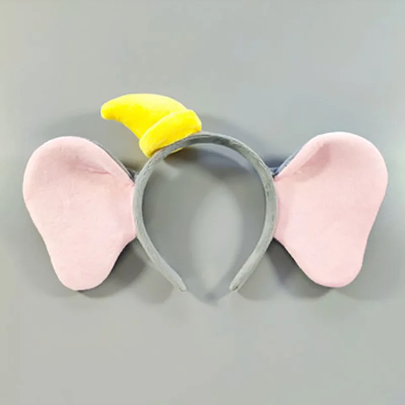 2pcs Animal Cartoon Headbands Elephant Ears Hair Hoop Plush Animal Ears Hairband for Washing Face Makeup Hair Accessories
