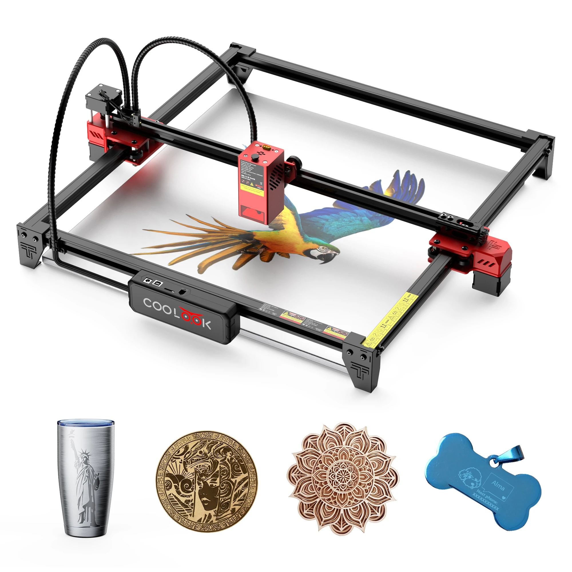 Coolook CK1-20 آلة الحفر بالليزر 20 واط APP واي فاي التحكم عالية الدقة المعادن الليزر حفارة الاكريليك الخشب آلة القطع باستخدام الحاسب الآلي #5