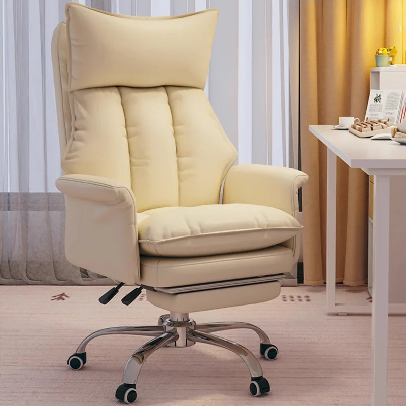 

Comfortable Lazy Office Chair Mobile Footrest Wheels Vanity Computer Office Chair Arm Ergonomic Silla Oficina Home Furniture