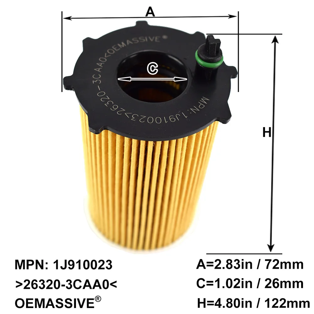 QTY 10, 26320-3CAA0 Oil Filter For Hyundai Azera Santa Fe Kia Cadenza Sedona Sorento 3.3L / 3.5L V6 Engine Protector Accessories