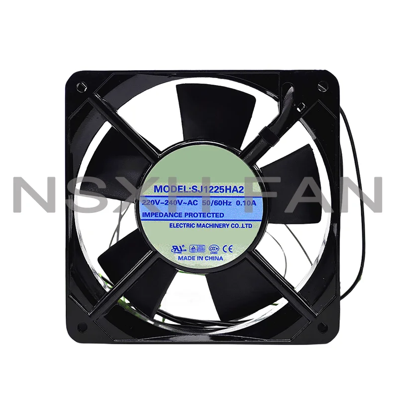 220v 0.10A 1225 12 centímetros ventilador, novo, sj1225ha2