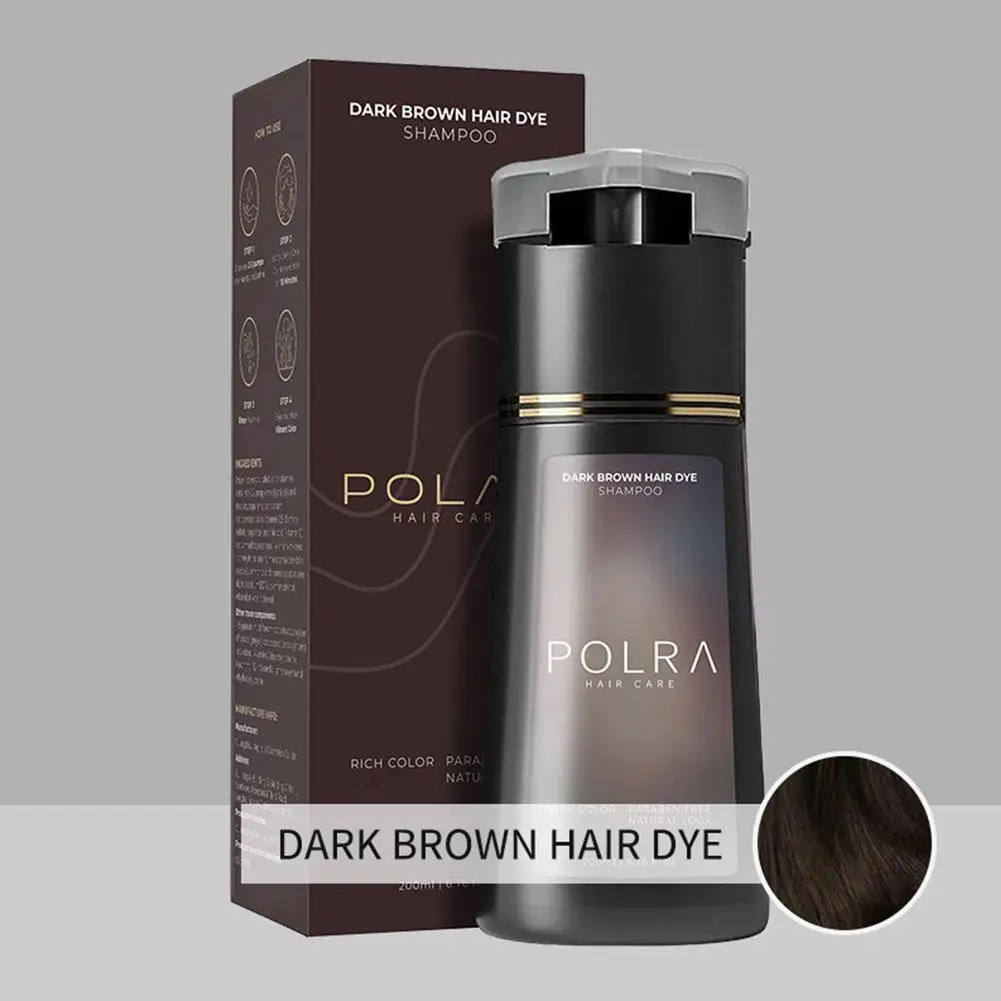 Semi-permanentes Haarfärbeshampoo mit natürlicher Formel zur Grauhaarabdeckung für Frauen und Männer in verschiedenen Farben: Schwarz, Braun, Lila. – Detail 15