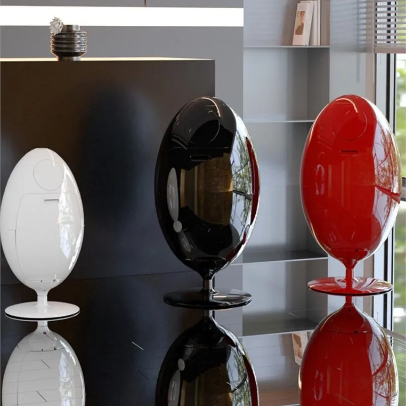 

MOMO Large Dinosaur Egg Shaped Eco-Friendly Waste Bin Open Top Kitchen Trash Can Flat Floor Decorative Bin for Premium Villa