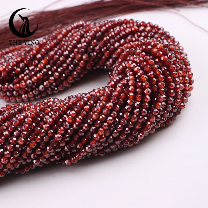 Zhe Ying Faceted 2mm AAA Zircon Beads Small Tiny Natural Stone Fashion Diy Bracelet Necklace Earring Beads Accessories