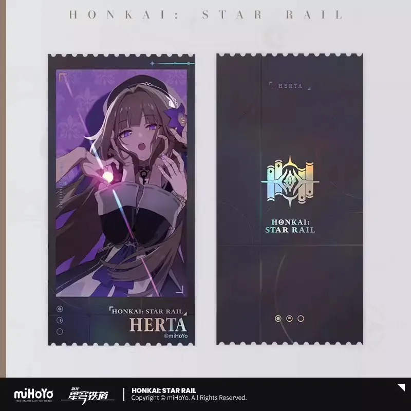 Pre Sale miHoYo Official Honkai Star Rail Countdown To Departure Series Laser Souvenir Ticket Set Anime Fashion Cosplay Gifts