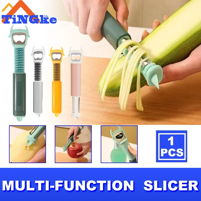 

7 In 1 Multi-function Peeler Slicer Double-Head Vegetable Fruit Potato Cucumber Grater Portable Sharp Kitchen Accessories Tool