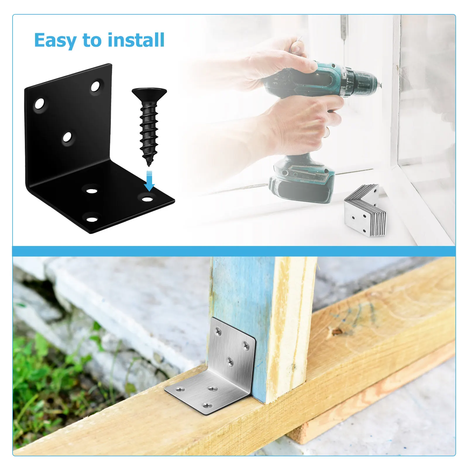 

1 комплект L-образных кронштейнов из хромированного железа для ремонта деревянной мебели, полок, столов, кроватей, шкафов, угловых кронштейнов для дерева и металла