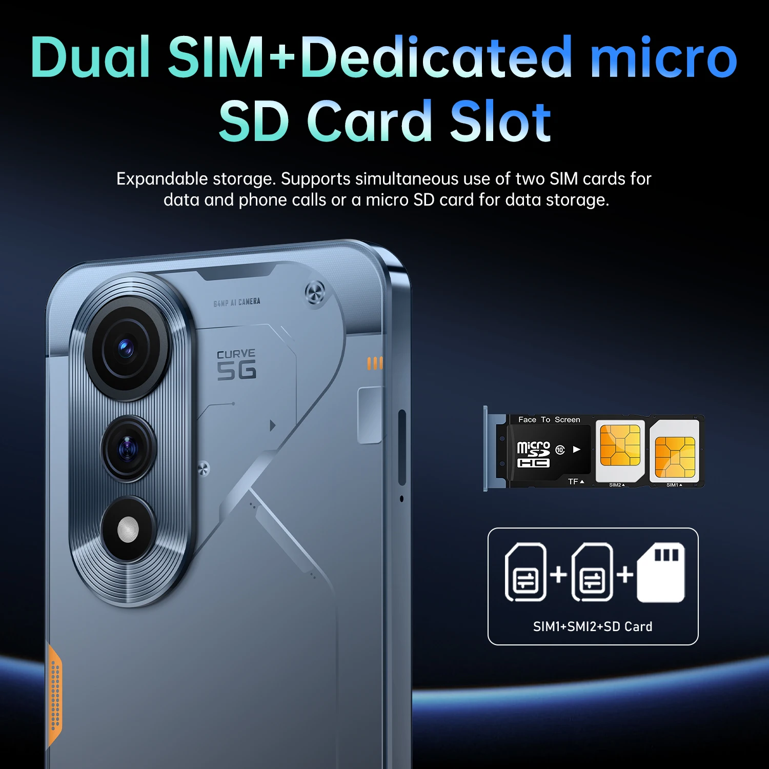 JCTKJ POVA 7 Pro Global Edition Smart 5G Dual Card 7800Mah Android 14 Função de reconhecimento facial