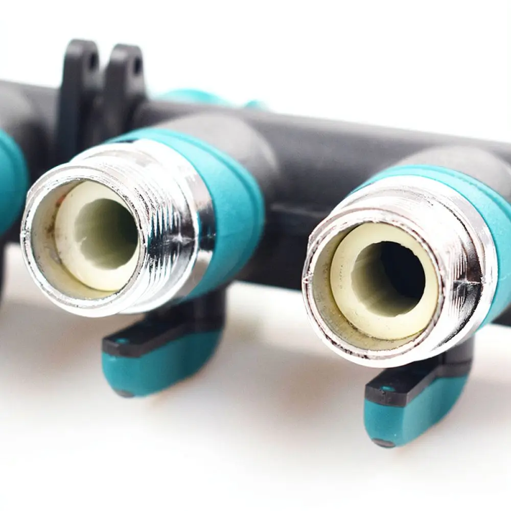Irrigation Splitter 4 Way Hose Adapter Durable Valve Connector For Garden Lawn Backyard Plant Watering System