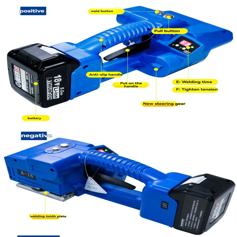 Portable electric strapping machine with integrated strapping, handheld automatic electric hot melt automatic tool device