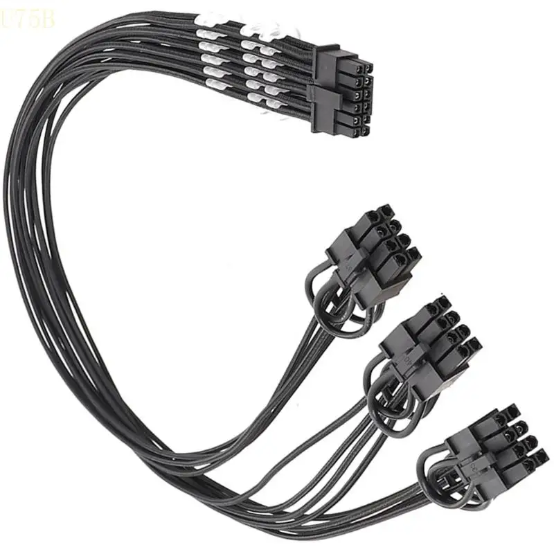 

U75B 16AWG Braide Modular Power Cable 8x3 to 12+4Pin with Cable Combs for ARGB GOLD,Toughpower TF1 GF1 PF1 GF3SFX,CXMTXM