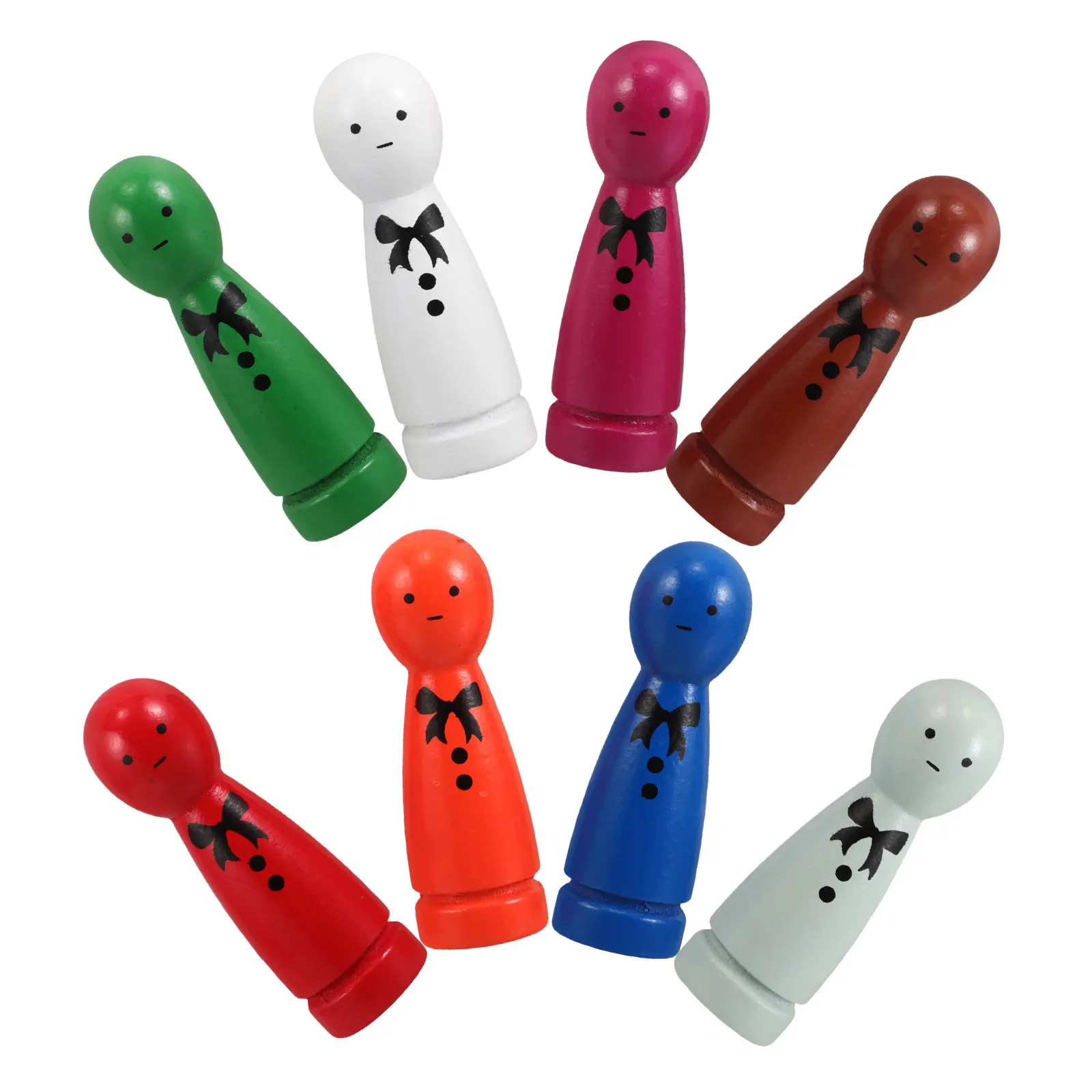 

Набор из 8 деревянных развивающих игрушек для детей: цветные бантами украшенные пуговицы, развивающие творческие способности, для ролевых игр и обучения дома