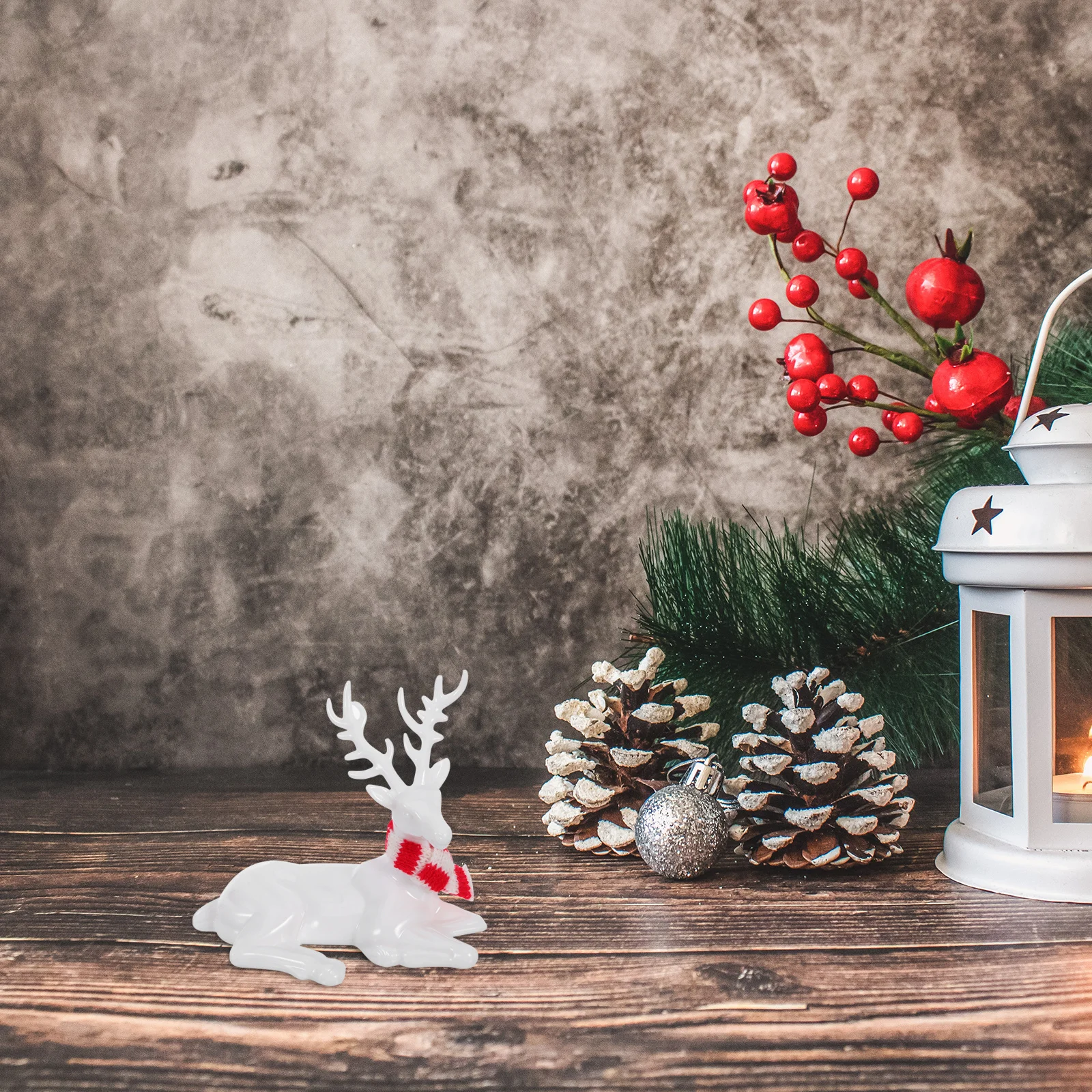 

2Pcs Acrylic Reindeer Ornaments Elk Statues Holiday Tabletop Centerpiece Christmas Deer Decorations Deer Statue