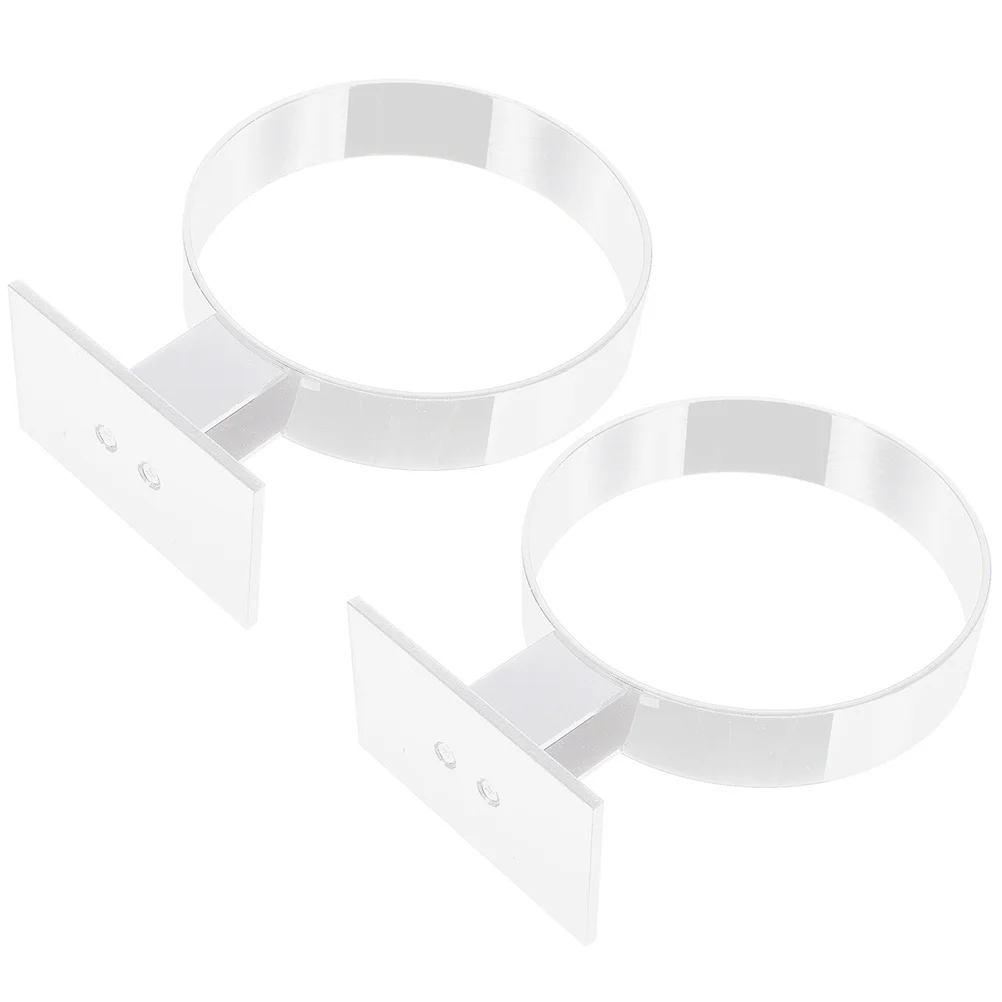 2Pcs Round Headband Organizers Acrylic Display Stands Hairband Holders for Women Girls Hair Accessory Storage Bedroom Decor