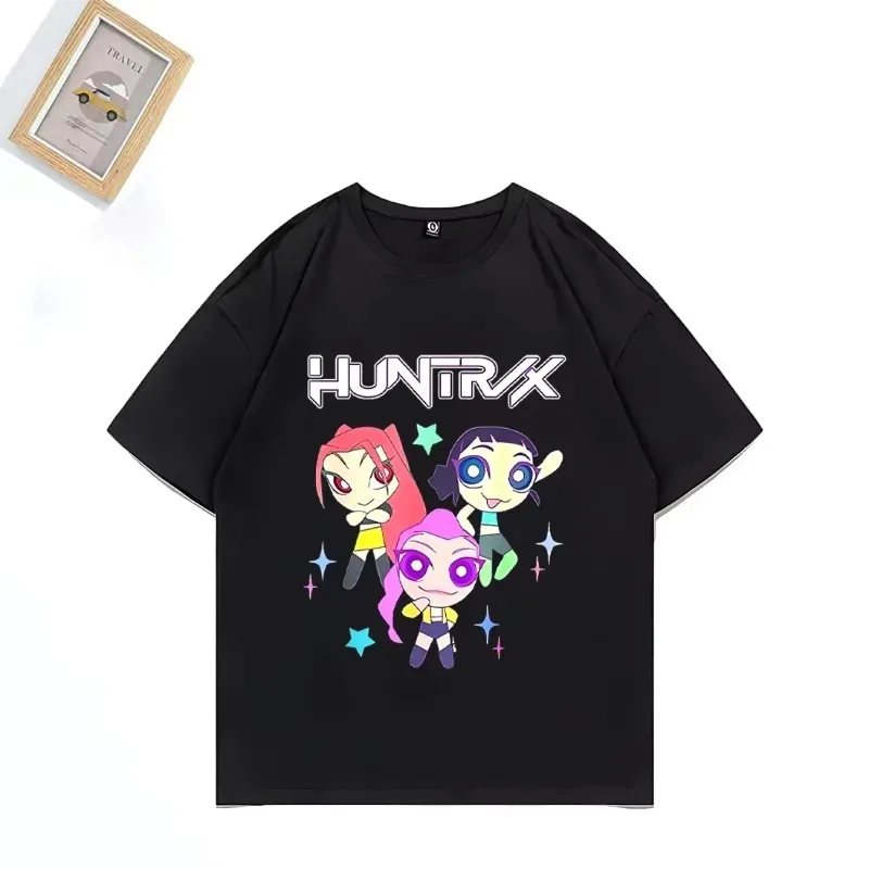 Kpop demon hunters world tour gráficos camisetas masculinas moda feminina harajuku verão topos de algodão camiseta manga curta roupas