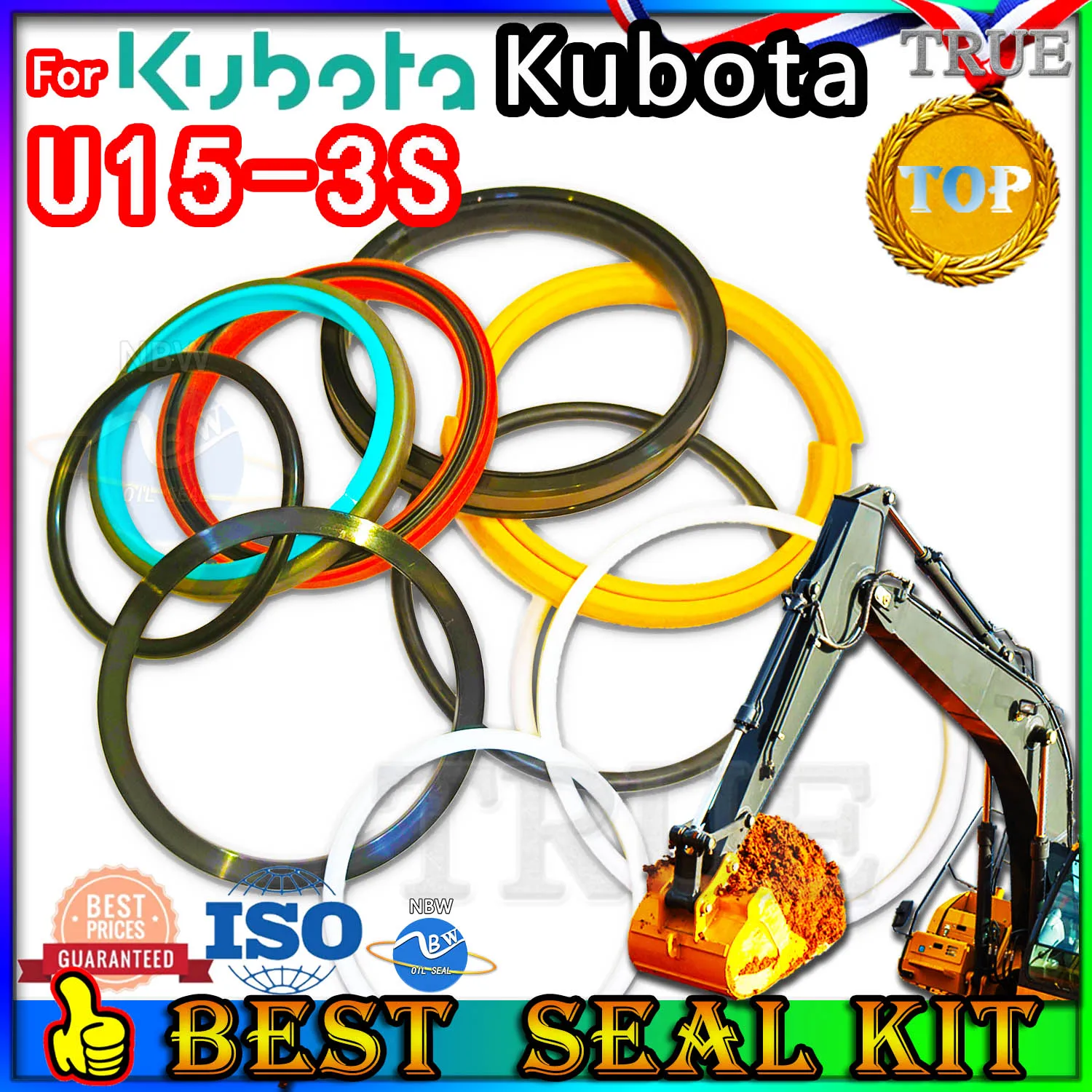 

For Kubota U15-3S Oil Seal Repair Kit Boom Arm Bucket Excavator Hydraulic Cylinder U15 3S Planetary Axle STICK adjuster Backhoe