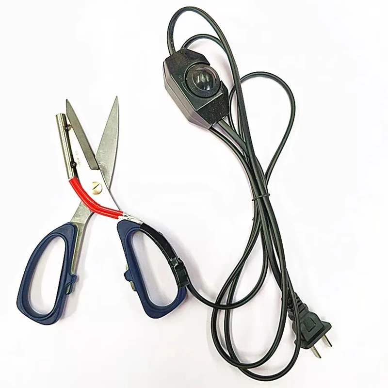 220V Electrothermal Scissors Adjustable Temperature Heating Tailor Scissors Shears Knife for Clothing Curtain Non-Woven Fabrics