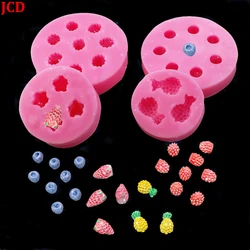 DIY Blueberry Raspberry Pineapple Wild Strawberry Imitation Fruit Silicone Mold Food Grade Odor Free Easy Demoulding Cake baking