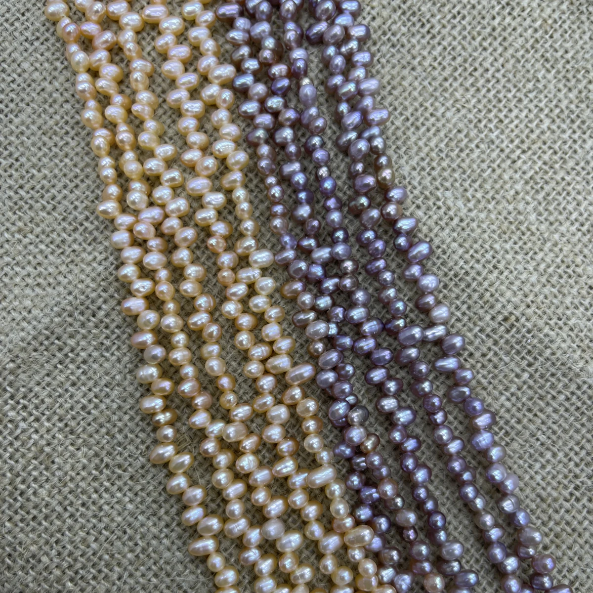 

4-5mm 4A Natural Freshwater White Purple Orange Pearl Oval Bead Jewelry Make DIY Necklace Bracelet Accessories Women Wedding