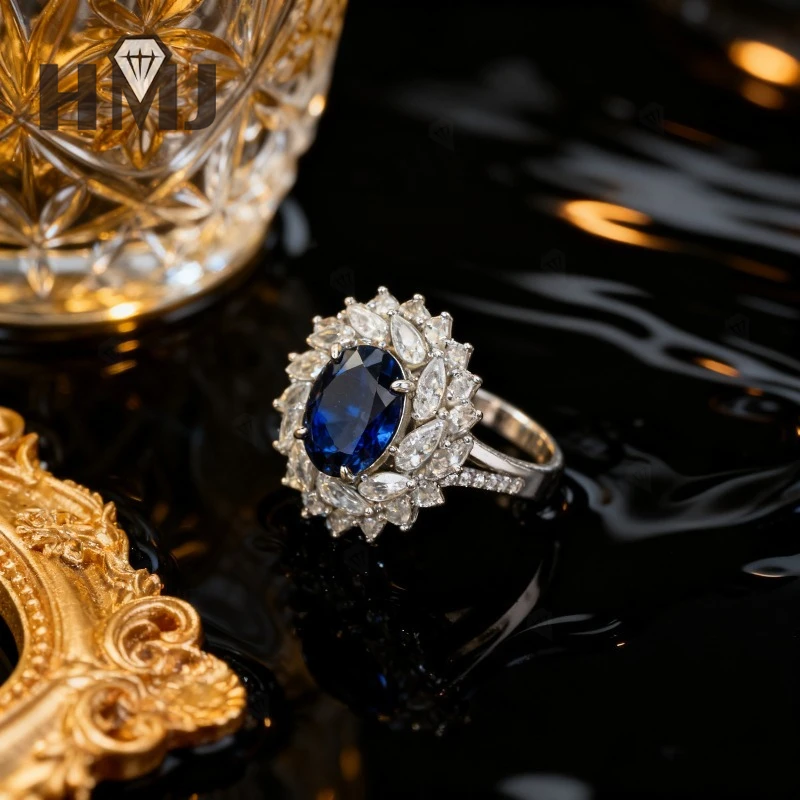 

Овальная огранка Lab GrLab Grown Padparacha/Сапфировые кольца Роскошные украшения для женщин Идеально подходят для свадеб, рождественских и пасхальных подарков