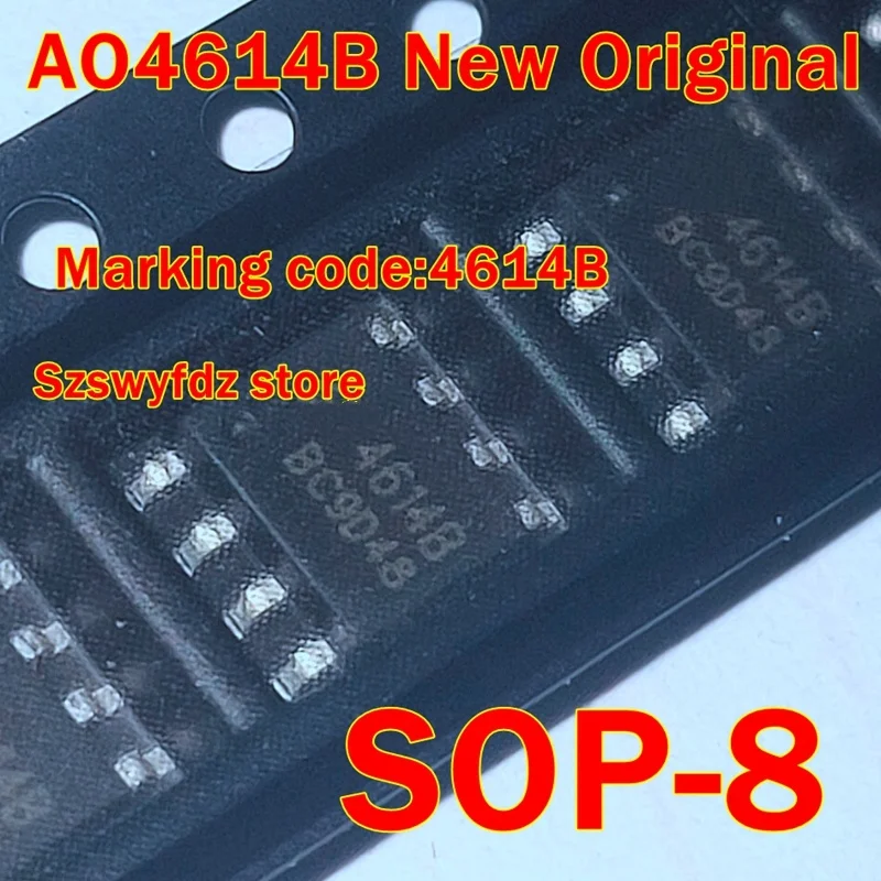 5Pcs to 100Pcs New Original Ao4614B Sop-8 Marking Code:4614B Complementary Enhancement Mode Field Effect Transistor