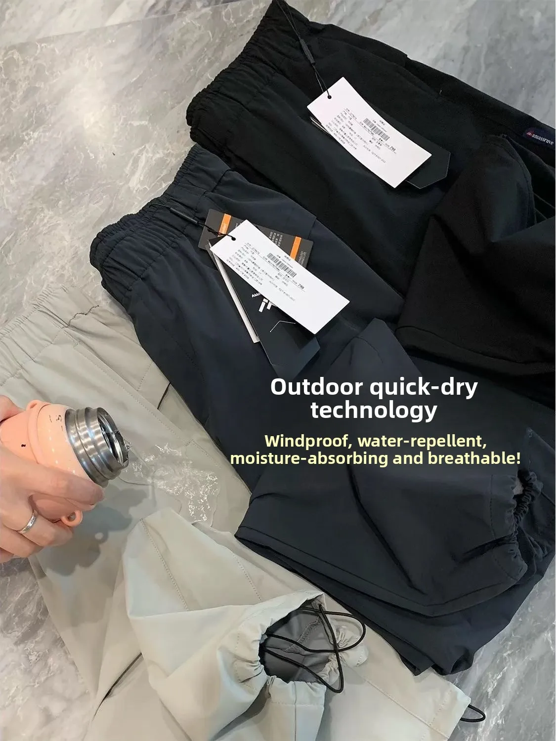 ملابس العمل الخارجية Qui Dry سراويل كاجوال ex مقاومة للرياح وطاردة للماء وقابلة للتنفس لربيع وصيف