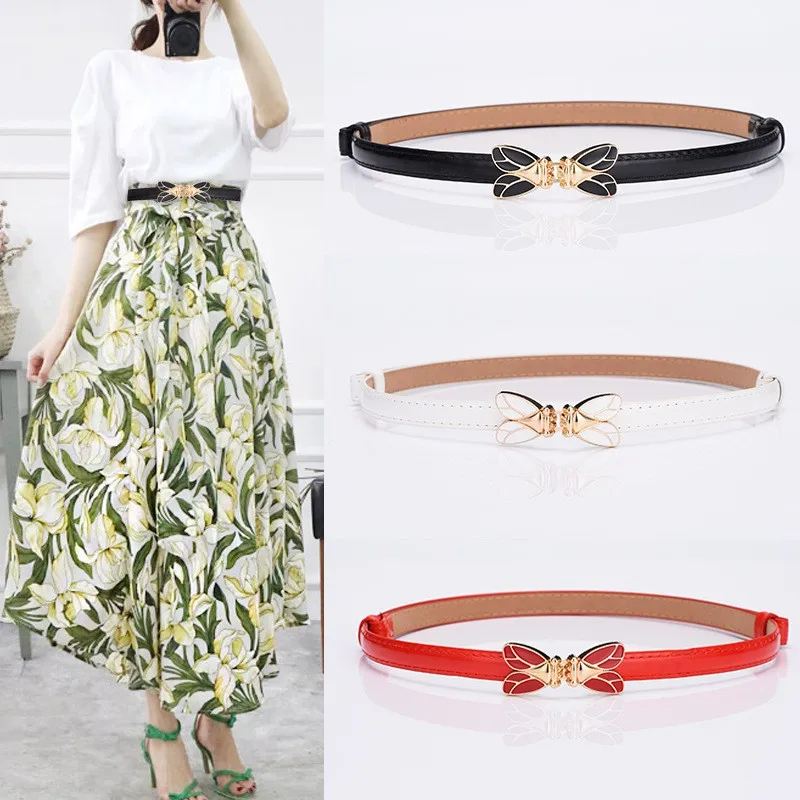 Ladies, bees, decorative flowers, versatile thin belt, trendy and fashionable matching dress, small belt, student thin belt