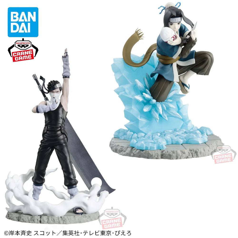 BANPRESTO-figura de Naruto Original en caja, modelo de Anime, Saga Memorable, Haku, Momochi, Zabuza, juguete genuino