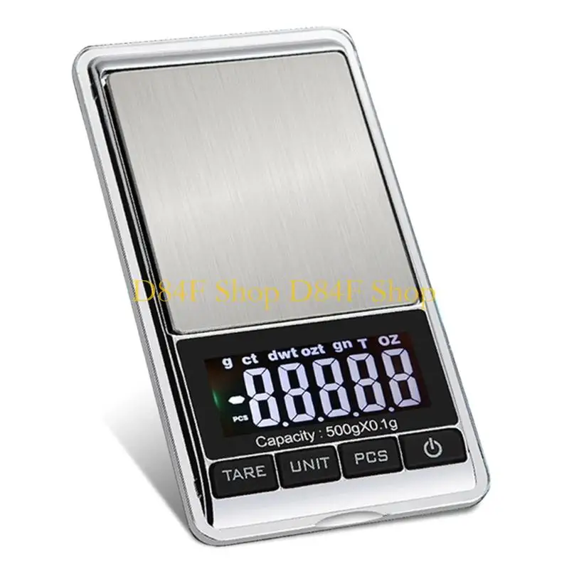 D84F 500g x 0.1g Reloading High Jewelry Scale Portable Jewelry Scale Lab