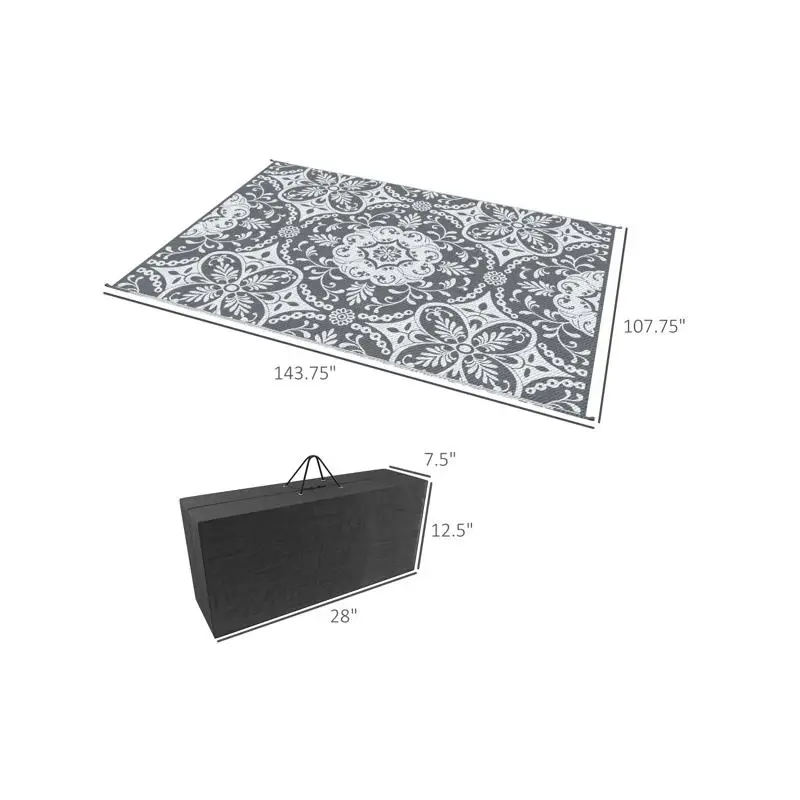 سجادة خارجية قابلة للعكس للباحات والطوابق، مقاومة للماء وسهلة التنظيف، مثالية لأي مساحة خارجية #3