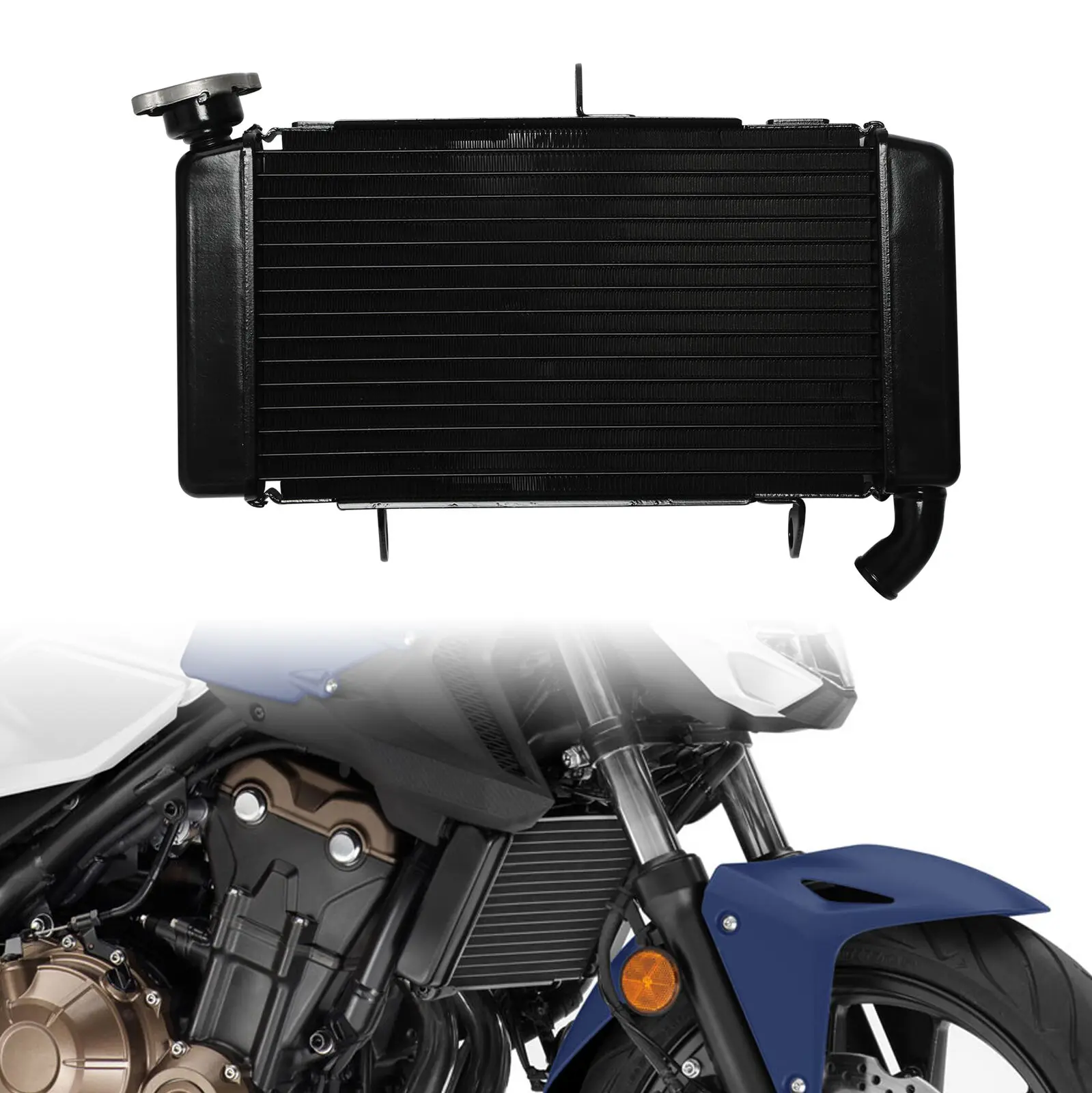 

Motorcycle Black Radiator Cooler Cooling For HONDA CB500F CB500 F 2020 2019-2021 2020 Aluminium