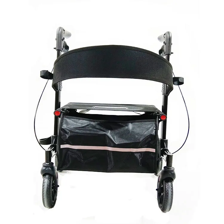 Rollator réglable avec sac à provisions, aide à la marche, double pliage, recommandé pour Elmain, vente chaude, 2024