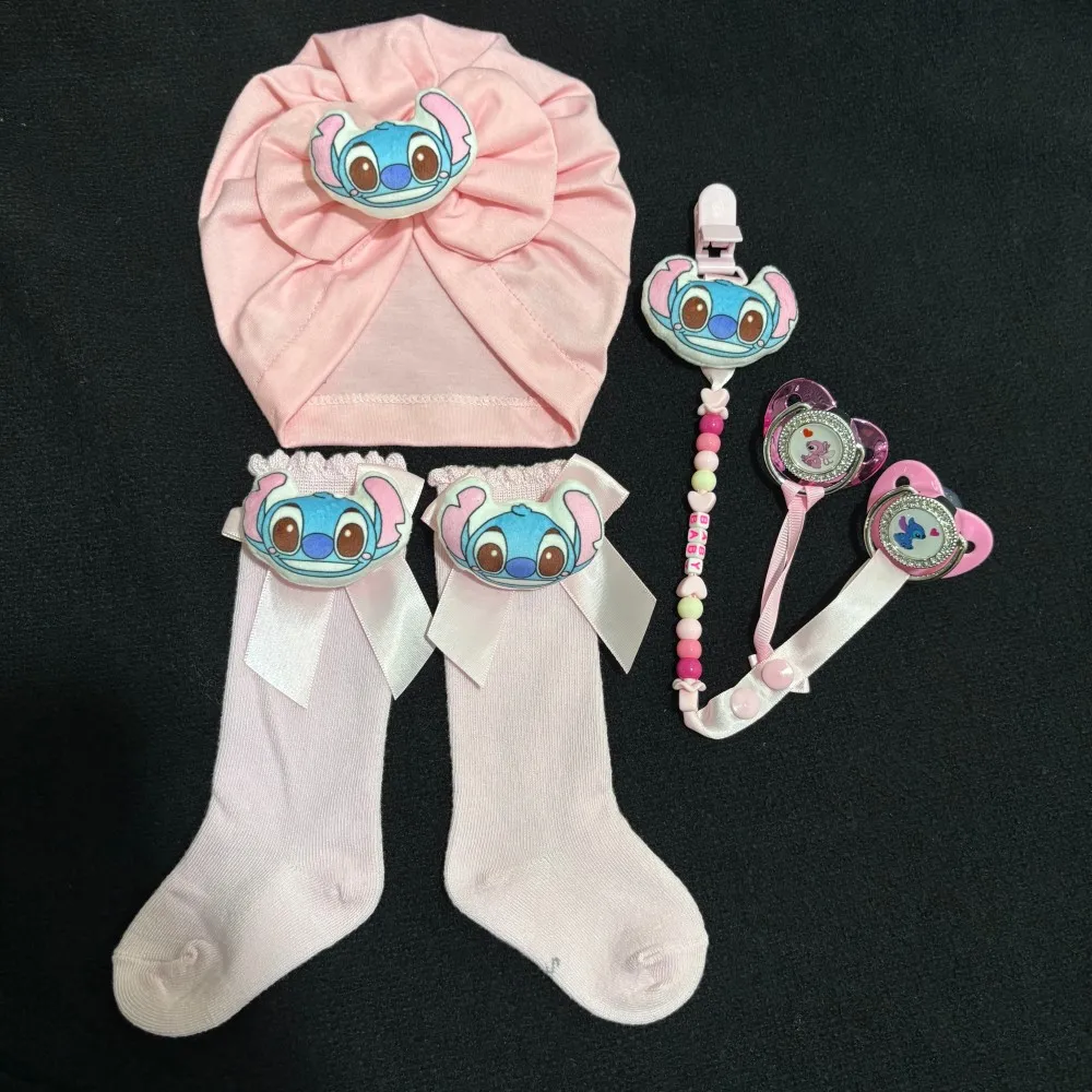 Baby Pacifier Clip Custom Name Engraved Silicone Soother Holder Chain Anti-Lost Dummy Catcher for Newborn hat & baby stocking