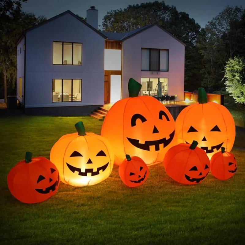 

7 Ft Halloween Blow up Inflatable Pumpkin Decoration-Lighted for Home Yard Garden Indoor and Outdoor Halloween Decoration